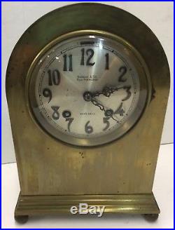 RARE 1900 Chelsea Ship's Bell Clock 4 Dial Shreve & Company Mantel Clock