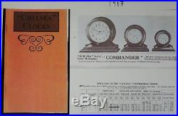 RARE 1907-8 Chelsea Commander Ship's Bell Clock 6 Dial, Bronze Case #34433