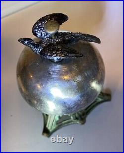 RARE ANTIQUE 19th century HOTEL DESK/STORE COUNTER BELL with PHEASANT FINIAL