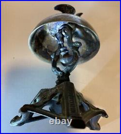 RARE ANTIQUE 19th century HOTEL DESK/STORE COUNTER BELL with PHEASANT FINIAL