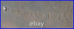 RARE ANTIQUE GEM GONG BRASS BOXING BELL PULL CHAIN Patent 1886 TROLLEY SCHOOL
