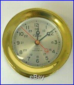 RARE AUTHENTIC Antique Chelsea Ship Bell Brass Clock 6