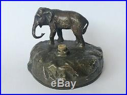 RARE! Antique BRONZE Brass Elephant BUTLER SERVANT BELL PUSH Door bell pull