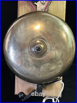 RARE Antique Brass 10 Electric Boxing Bell Converted To Pull String