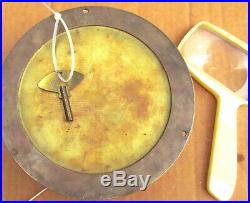 RARE LARGE Dial Chelsea Ship Bell Clock 7 FATHERS DAY Brass with Key EXCELLENT