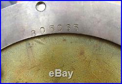 RARE LARGE Dial Chelsea Ship Bell Clock 7 FATHERS DAY Brass with Key EXCELLENT