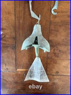RARE Large Paolo Soleri Arcosanti Cosanti Heavy Bronze Wind Chime Bell & Mount