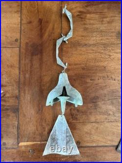 RARE Large Paolo Soleri Arcosanti Cosanti Heavy Bronze Wind Chime Bell & Mount