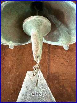 RARE Large Paolo Soleri Arcosanti Cosanti Heavy Bronze Wind Chime Bell & Mount