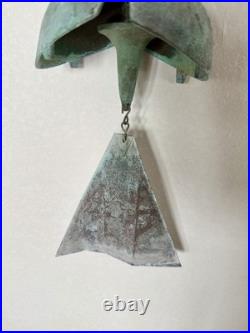 RARE Large Paolo Soleri Arcosanti Cosanti Heavy Bronze Wind Chime Bell & Mount