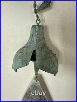 RARE Large Paolo Soleri Arcosanti Cosanti Heavy Bronze Wind Chime Bell & Mount