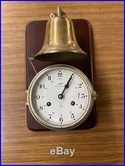 RARE Schatz Royal Mariner Ships Clock and Bell-Works