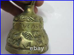 RARE Vintage Antique Brass Bronze Evangelist Apostle Bell, Marcus Mathevs Hannes