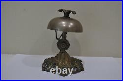 Rare ANTIQUE BRASS TABLE BELL