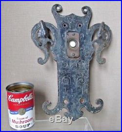 Rare ARTS and CRAFTS iron work DOOR BELL mission LARGE SIZE