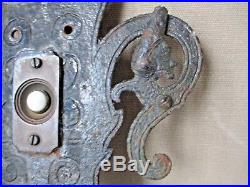 Rare ARTS and CRAFTS iron work DOOR BELL mission LARGE SIZE