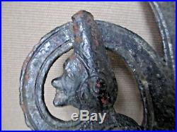 Rare ARTS and CRAFTS iron work DOOR BELL mission LARGE SIZE