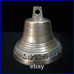 Rare Antique 1890 Imperial Russian Brass Ship Bell Tsar Alexander III Russia RU