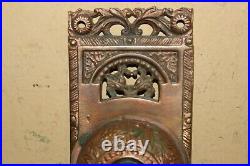 Rare Antique 1890's Ornate Cast Brass Victorian Door Bell Push Button Ringer