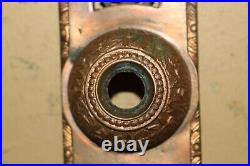 Rare Antique 1890's Ornate Cast Brass Victorian Door Bell Push Button Ringer