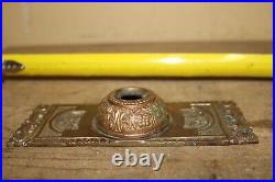 Rare Antique 1890's Ornate Cast Brass Victorian Door Bell Push Button Ringer
