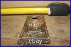 Rare Antique 1890's Ornate Cast Brass Victorian Door Bell Push Button Ringer