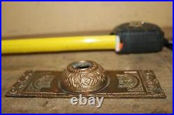 Rare Antique 1890's Ornate Cast Brass Victorian Door Bell Push Button Ringer