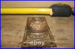 Rare Antique 1890's Ornate Cast Brass Victorian Door Bell Push Button Ringer