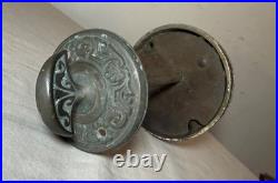 Rare Antique 1891 19th century Art Deco mechanical front turn door bell bronze