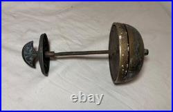Rare Antique 1891 19th century Art Deco mechanical front turn door bell bronze