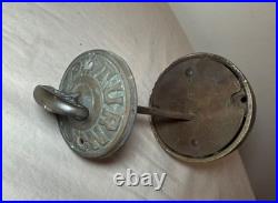 Rare Antique 1891 19th century Art Deco mechanical front turn door bell bronze