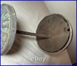 Rare Antique 1891 19th century Art Deco mechanical front turn door bell bronze