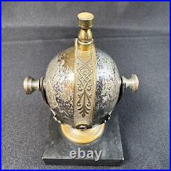 Rare Antique Globe Brass Spinning Rolling Ball Hotel Lobby Counter Call Bell