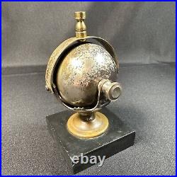 Rare Antique Globe Brass Spinning Rolling Ball Hotel Lobby Counter Call Bell