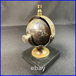 Rare Antique Globe Brass Spinning Rolling Ball Hotel Lobby Counter Call Bell