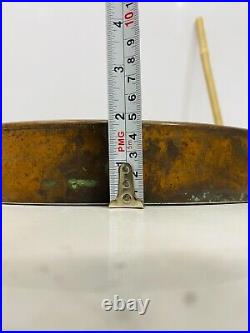 Rare Antique Original Brass Round Old Vintage Ship Gong Bell with Mallet Stick