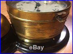 Rare Antique Vtg Seth Thomas Brass Ships Clock External Bell Louis Wuele Works