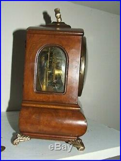 Rare Dutch Warmink/Wuba Mantle Clock, Cabinet, Pendulum Movement, 2 bells
