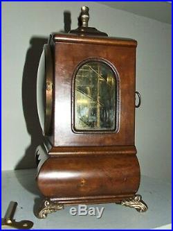 Rare Dutch Warmink/Wuba Mantle Clock, Cabinet, Pendulum Movement, 2 bells