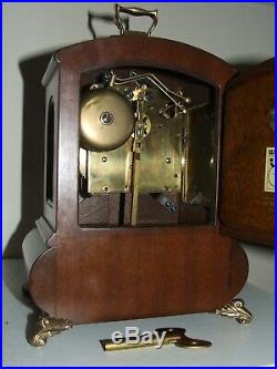 Rare Dutch Warmink/Wuba Mantle Clock, Cabinet, Pendulum Movement, 2 bells