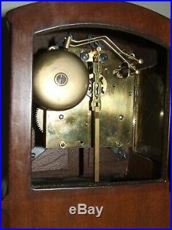 Rare Dutch Warmink/Wuba Mantle Clock, Cabinet, Pendulum Movement, 2 bells