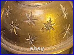 Rare Heavy Brass Religious Bell Cluster with 6 Bells & Copper Handle Sarna Bells