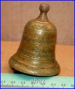 Rare Old Antique Imperial Russian Ornate Cast Bronze Brass Desk Bell