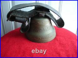 Rare Original Moser Large Swiss Bronze/Brass Cow Bell WithStrap Antique