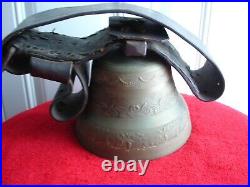 Rare Original Moser Large Swiss Bronze/Brass Cow Bell WithStrap Antique