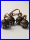 Rare Rope String 4 Vtg Brass Etched Indian Elephant Claw Bells Door Decor 14l