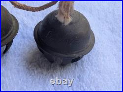Rare Rope String 4 Vtg Brass Etched Indian Elephant Claw Bells Door Decor 14l Rare Rope String 4 Vtg Brass Etched Indian Elephant Claw Bells Door Decor 14l