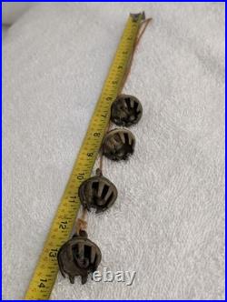 Rare Rope String 4 Vtg Brass Etched Indian Elephant Claw Bells Door Decor 14l Rare Rope String 4 Vtg Brass Etched Indian Elephant Claw Bells Door Decor 14l