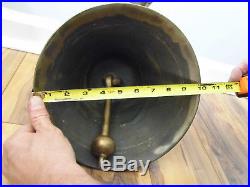 Rare Vintage 10 Brass Fog Signal Ships Bell over 15 lbs