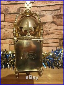 Rare Vintage 1937 Coronation Lantern Clock Made In England Chimes On A Bell